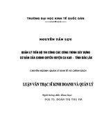 Quản lý tiến độ thi công các công trình xây dựng cơ bản của Chính quyền huyện Ea Kar, Tỉnh Đắk Lắk