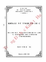 Thực trạng về việc làm và thu nhập của phụ nữ xã định liên, huyện yên định, tỉnh thanh hóa 