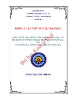 Hoàn thiện quy trình kiểm toán khoản mục chi phí quản lý doanh nghiệp tại công ty TNHH kiểm toán AFA 