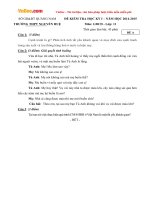 Đề thi học kì 1 môn Giáo dục công dân lớp 11 trường THPT Nguyễn Huệ, Quảng Nam năm học 2014 - 2015