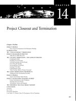 QUẢN LÝ DỰ ÁN - Project management   chapter 14
