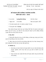 Kế hoạch Bồi dưỡng thường xuyên cá nhân năm 2015