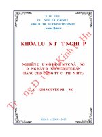 Nghiên cứu mô hình MVC và ứng dụng xây dựng website bán hàng cho công ty cổ phần HTL 