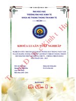 Nghiên cứu thống kê hoạt động huy động vốn tại ngân hàng nông nghiệp và phát triển nông thôn chi nhánh thị xã hương thủy – thừa thiên huế giai đoạn 2011   2013 