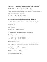 CHƯƠNG 3  TÍNH TOÁN các THÔNG số cơ bản của LY hợp