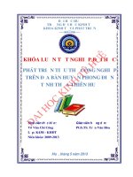 Phát triển tiểu thủ công nghiệp trên địa bàn huyện phong điền tỉnh thừa thiên huế 