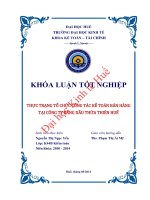 Thực trạng tổ chức công tác kế toán tại công ty xăng dầu thừa thiên huế 