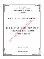 Hiệu quả đầu tư sản xuất cây cao su ở huyện nam đông, tỉnh thừa thiên huế 