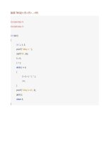bài tập lập trình c  tính s(n) = 13 + 23 + … + n3 