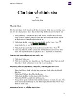 Căn bản về chỉnh sửa 