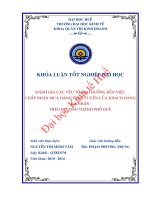 Đánh giá các yếu tố ảnh hưởng đến việc chấp nhận mua trực tuyến của khách hàng cá nhân trên địa bàn thành phố huế 