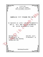 Mối quan hệ giữa chỉ số giá chứng khoán và khối lượng cổ phiếu giao dịch trên thị trường chứng khoán việt nam 