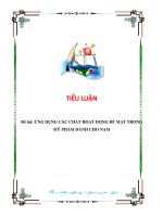 Đề tài ứng dụng các chất hoạt động bề mặt cho sản phẩm dùng cho trẻ em