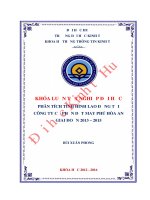 Phân tích tình hình lao động tại công ty cổ phần dệt may phú hòa an giai đoạn 2013 2015 