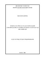Áp dụng các công cụ của lean giúp loại bỏ lãng phí tại công ty cổ phần xây dựng và sản xuất vật liệu nghĩa lộc 