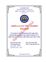 Ứng dụng mô hình bao dữ liệu DEA để đánh giá hiệu quả hoạt động của một số ngân hàng thương mai việt nam 