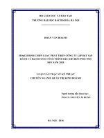 Hoạch định chiến lược phát triển công ty lắp đặt vận hành và bảo dưỡng công trình dầu khí biển PTSC POS đến năm 2020 