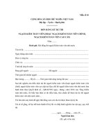 Mẫu đơn đăng ký dự thi ngạch kiểm toán viên