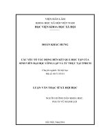 Các yếu tố tác động đến kết quả học tập của sinh viên đại học công lập và tư thục tại thành phố Hồ Chí Minh