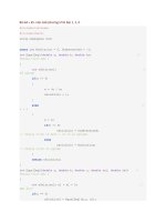 bài tập c   giải phương trình bậc 1, 2, 4 