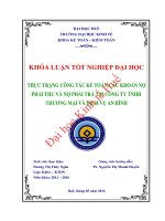 Thực trạng công tác kế toán nợ phải thu và nợ phải trả tại công ty TNHH thương mại và dịch vụ an bình 