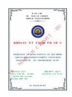 Đánh giá hệ thống kiểm soát nội bộ quy trình cho vay khách hàng cá nhân tại ngân hàng TMCP công thương chi nhánh quảng trị 
