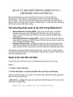 QUẢN lý bộ NHỚ TRONG OBJECITVE c (MEMORY MANAGEMENT) 