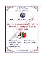 Phát triển doanh nghiệp nhỏ và vừa trên địa bàn thành phố đông hà, tỉnh quảng trị 