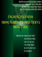 ung dung cua enzym trong phan tich,nghien cuu, y hoc