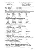 Đề học sinh giỏi tiếng Anh lớp 9 Bắc Giang