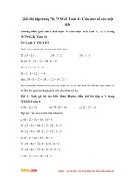 Giải bài tập trang 78, 79 SGK Toán 4: Chia một số cho một tích