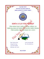 Tình hình thực hiện chương trình 135 trên địa bàn xã triệu vân, huyện triệu phong, tỉnh quảng trị giai đoạn 2011 2015 