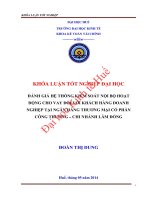Đánh giá hệ thống kiểm soát nội bộ hoạt động cho vay đối với khách hàng doanh nghiệp tại ngân hàng thương mại cổ phần công thương – chi nhánh lâm đồng 
