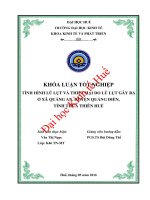 Tình hình lũ lụt và thiệt hại do lũ lụt gây ra ở xã quảng an, huyện quảng điền, tỉnh thừa thiên huế 