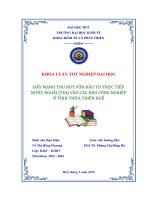 Đẩy mạnh thu hút vốn đầu tư trực tiếp nước ngoài vào các khu công nghiệp của tỉnh thừa thiên huế 