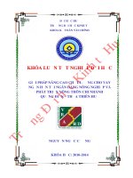 Giải pháp nâng cao chất lượng cho vay ngắn hạn tại ngân hàngnông nghiệp và phát triển nông thôn chi nhánh quảng điền   thừa thiên huế 
