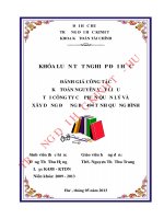 Đánh giá công tác kế toán nguyên vật liệu tại công ty cổ phần quản lý và xây dựng đường bộ 494 tỉnh quảng bình 