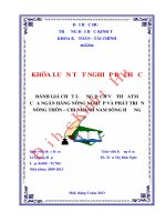 Đánh giá chất lượng dịch vụ thẻ ATM của ngân hàng nông nghiệp và phát triển nông thôn – chi nhánh nam sông hương 