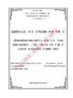 Tình hình thu hút vốn đầu tư vào khu kinh tế   thương mại đặc biệt lao bảo giai đoạn 2008 – 2012 