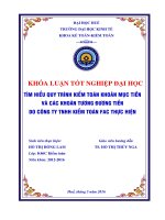 Tìm hiểu quy trình kiểm toán khoản mục tiền và các khoản tương đương tiền do công ty TNHH kiểm toán FAC thực hiện 