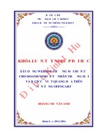Xây dựng website thương mại điện tử cho doanh nghiệp tư nhân thương mại và dịch vụ việt quang dựa trên nền tảng opencart 