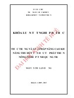 Thực trạng và giải pháp nâng cao khả năng thu hút vốn đầu tư phát triển nông nghiệp tỉnh quảng trị 