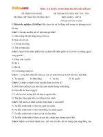 Đề thi học kì 1 môn Giáo dục công dân lớp 10 trường THPT Nguyễn Trung Trực, An Giang năm học 2015 - 2016