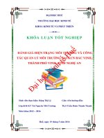 Đánh giá hiện trạng môi trường và công tác quản lý môi trường tại khu công nghiệp bắc vinh, tỉnh nghệ an 