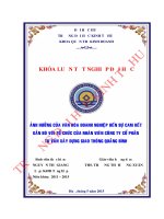 Ảnh hưởng của văn hóa doanh nghiệp đến mức độ cam kết gắn bó với tổ chức của nhân viên tại công ty cổ phần tư vấn xây dựng giao thông quảng bình 