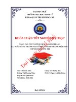 Nâng cao chất lượng dịch vụ khách hàng tại ngân hàng thương mại cổ phần ngoại thương việt nam   chi nhánh quảng trị 