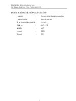 Thiết kế hệ thống lái oto náy kéo (kèm bản vẽ)