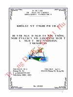 Hiện trạng sử dụng đất sản xuất nông nghiệp và các vấn đề làm suy giảm chất lượng đất ở huyện nam đàn, tỉnh nghệ an 