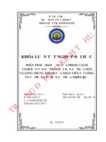 Phân tích ảnh hưởng của phong cách lãnh đạo tạo sự thay đổi đến sự thỏa mãn và lòng trung thành của nhân viên tại công ty cổ phần chế biến gỗ thừa thiên huế 