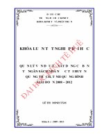 Quản lý vốn đầu tư xây dựng cơ bản từ ngân sách nhà nước huyện quảng trạch, tỉnh quảng bình giai đoạn 2008 2012 
